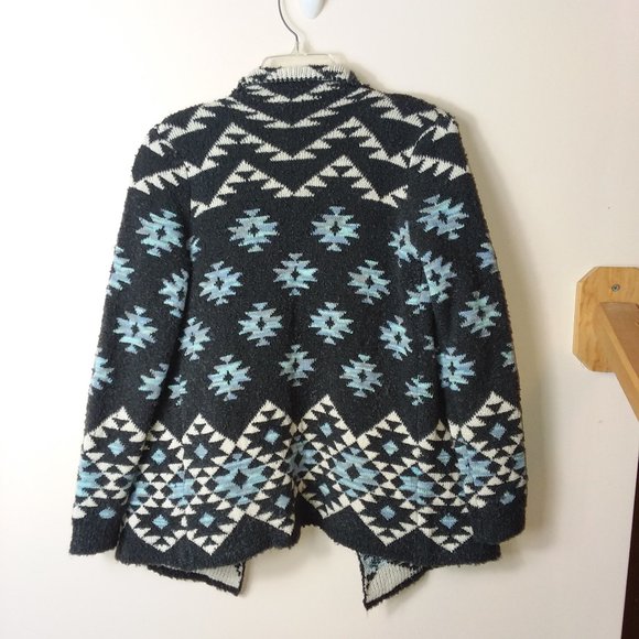 Love On A Hanger Open Front Cardigan Western Aztec Print Size Small - Picture 6 of 9